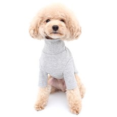 寵物狗狗羅紋T恤, 灰色
