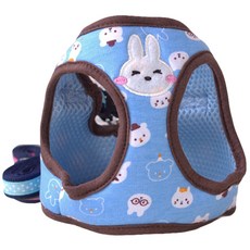 PETSLAND Sweet Bunny 寵物胸背帶套組 S, 1個, 藍色