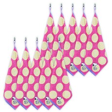 SNOOPY 松月毛巾 波點領毛巾, 10份, 粉色