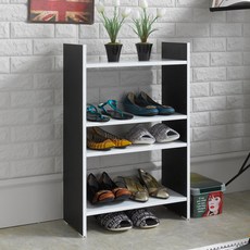 宙斯 DIY 500 收納鞋櫃, 黑色 + 白色