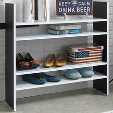 Zeus DIY800 收納鞋櫃, 黑+白