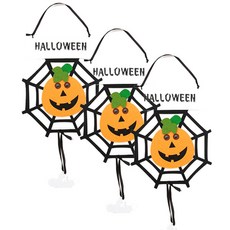 파티팡 할로윈 펠트 행잉데코, 펌프킨, 3개입