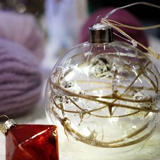 萬壽菊玻璃球燈泡, CLEAR + WARM, 1個