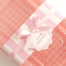 봄91 스트라이프 데코띠지, 핑크, 100매입