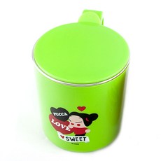 KitchenU 雙層不鏽鋼杯, 綠色, 1入