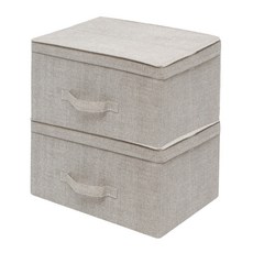 CASAMARU 抽屜式收納箱 23L 2入, 米色, 1組
