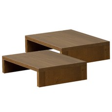 듀얼 1단 모니터받침대 2개, 엔틱