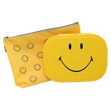 릴팡 스마일리 유아 안전가방 이중 스텐식판 세트, 1세트