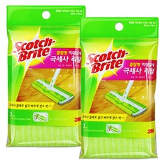 3M Scotch-Brite 百利 超細纖維魔布強效拖把補充布 2入組, 2包
