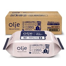 올제 앱솔루트 물티슈 리필, 80매, 10팩