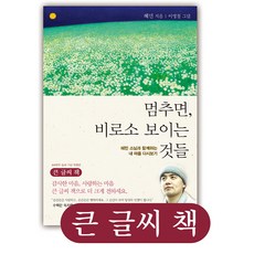 멈추면 비로소 보이는 것들 (큰 글씨 책), 쌤앤파커스, 혜민
