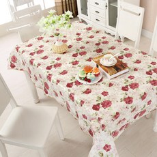 블럭마트 방수 식탁보, 장미꽃1, 4인용(152 x 106 cm), 1개