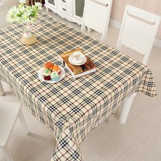 블럭마트 방수 식탁보 8인용, 격자패턴, 228 x 152 cm, 1개