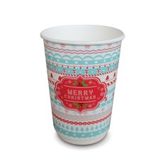 하늘눈 공컵 크리스마스 메리민트 일회용컵 390ml, 1세트, 1개
