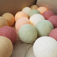코튼버블 마카롱 줄조명, 혼합색상, 1개