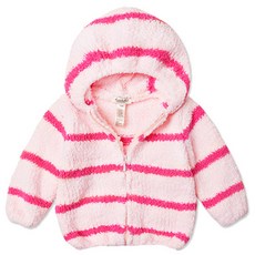 dave&bella 孩童款彩色條紋圖案連帽拉鍊外套 Y17BJP0022