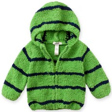 dave&bella 孩童款彩色條紋圖案連帽拉鍊外套 Y17BJP0001