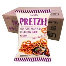 삼진 미니프레첼 볶음양념맛, 85g, 24개