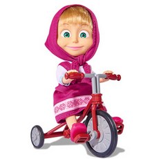 마샤와 곰 세발자전거 인형, 혼합색상, 10.2 x 7 x 16.3 cm, 1개
