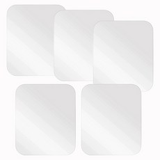 못 없이 붙이는 안전 아크릴 거울 스티커 라운드 사각형 5개