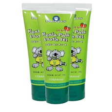 멜라루카 코알라파스 투스 젤 어린이 치약, 100g, 3개