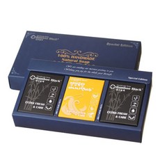 뱀부블랙 스페셜세트, 대나무숯 비누 100g 2개 + 바나나팩 비누 103g 1개, 1세트
