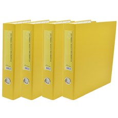 ECO Chungwoon Color Collector 3孔D型環活頁夾 5cm, 黃色, 4個