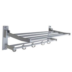 Block Mart 螺絲固定式雙層毛巾置物架, 單一顏色, 1個