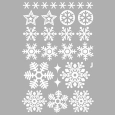 裝飾愛 聖誕雪花圖案貼紙, J型
