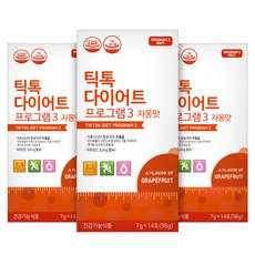 비오팜 틱톡 다이어트 프로그램 3 자몽맛, 7g, 3개, 14회분