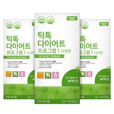 비오팜 틱톡 다이어트 프로그램 1 사과맛, 7g, 3개, 14회분