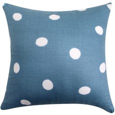 BED&DECO 圓點圖案靠枕套, 藍色