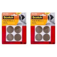 스카치 미끄럼 방지 패드 원형 중형 8입, 2개