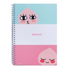 아이콘스 카카오프렌즈 B5 3단 배색 유선노트, 어피치, 1개