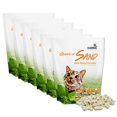 카르마 퀸오브샌드 고양이 모래, 6개, 오리지널