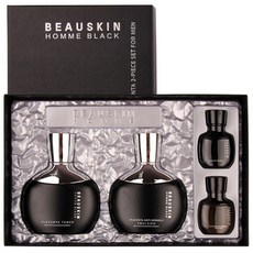 BEAUSKIN Homme 黑色胎盤素基礎套組 2, 1組, 化妝水140ml+乳液140ml+贈品*2入
