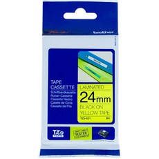 TZe TAPE 正品標籤帶 TZe-651, 24 毫米寬, 1個, 黑色 + 黃色, 24mm