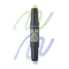 에뛰드하우스 플레이 101 스틱 컬러 컨투어 듀오 메이크업 베이스 3.4g, 2 Red OUT 민트 + 블루, 1개, 1개