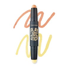 에뛰드하우스 플레이 101 스틱 컬러 컨투어 듀오 메이크업 베이스 3.4g, 1 Blue OUT 피치오렌지 + 엘로우, 1개, 1개