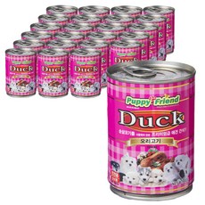 퍼피프랜드 강아지 캔 간식, 오리고기, 400g, 24개