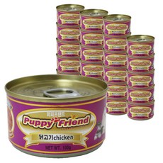 퍼피프랜드 강아지 원형 캔간식, 닭고기, 100g, 24개