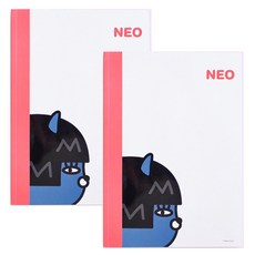 아이콘스 카카오프렌즈 B5 UV코팅 무선제본노트, 네오, 2개입