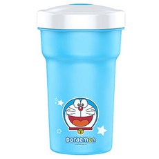 에디슨 도라에몽 흘림방지 빨대컵2, 블루, 300ml, 1개