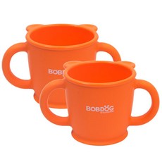 LITTLE BOBDOG 幼兒矽膠餐具2入組 F款, 橘色, 1組