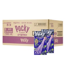 glico 格力高 Pocky 百奇 藍莓餅乾棒, 41g, 40盒
