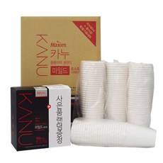 KANU Maxim KANU迷你 哥倫比亞溫和烘焙 100T + 紙杯 100p 咖啡組, 1套, 90g, 100入