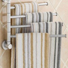 螺絲固定型4長桿抹布毛巾架, 單色, 1個