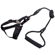 Block Mart 中大型犬用繩索胸背帶套組 XL, 黑色, 1個