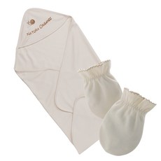 Natura Organic 基本款包巾+手套