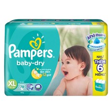 팸퍼스 2017년 아시안 베이비드라이 밴드형 기저귀 아동공용, 5단계, 78매